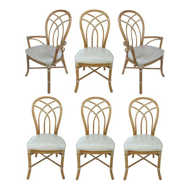 McGuire Rattan Dining Chairs - Set of 6 | Modernism
